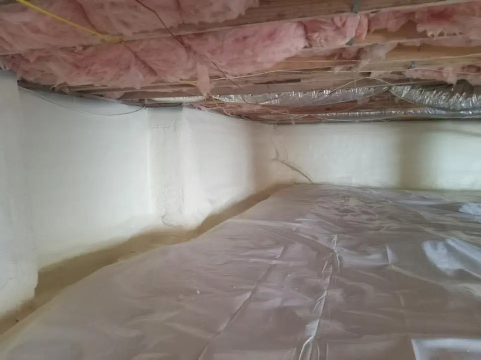 Crawl space encapsulation with closed-cell spray foam for Roof Maintenance in Valley